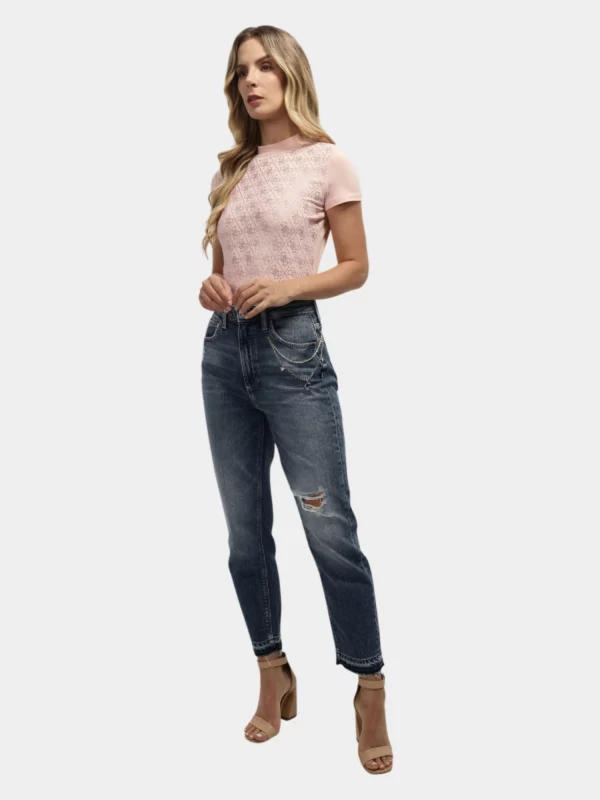 Guess ženske farmerke mom jeans plave GW4BA21D5HG1 DULL1 - Image 2