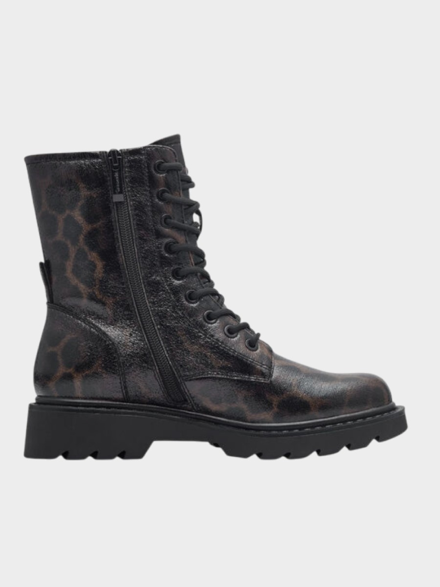 Tamaris Dames Lace Boot Flat 1-25918-43 enkellaarsje, beige snake, 42 EU, Beige Snake, 42 EU Tamaris Dames Lace Boot Flat 1-25918-43 enkellaarsje, beige snake, 42 EU, Beige Snake, 42 EU